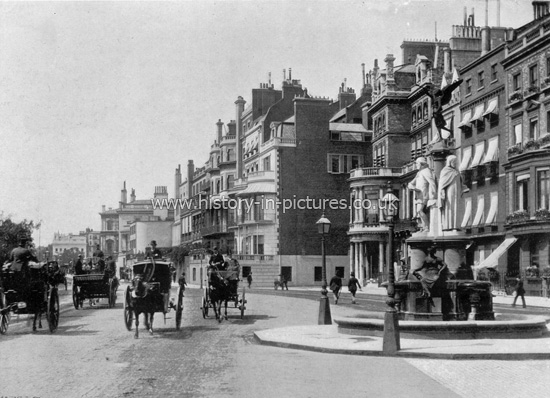 Park Lane, London. c.1890's.